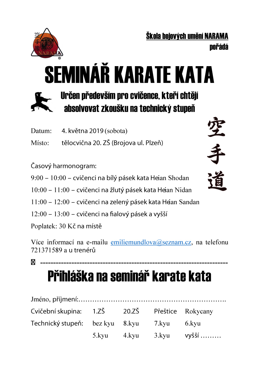 Seminář karate kata NARAMA