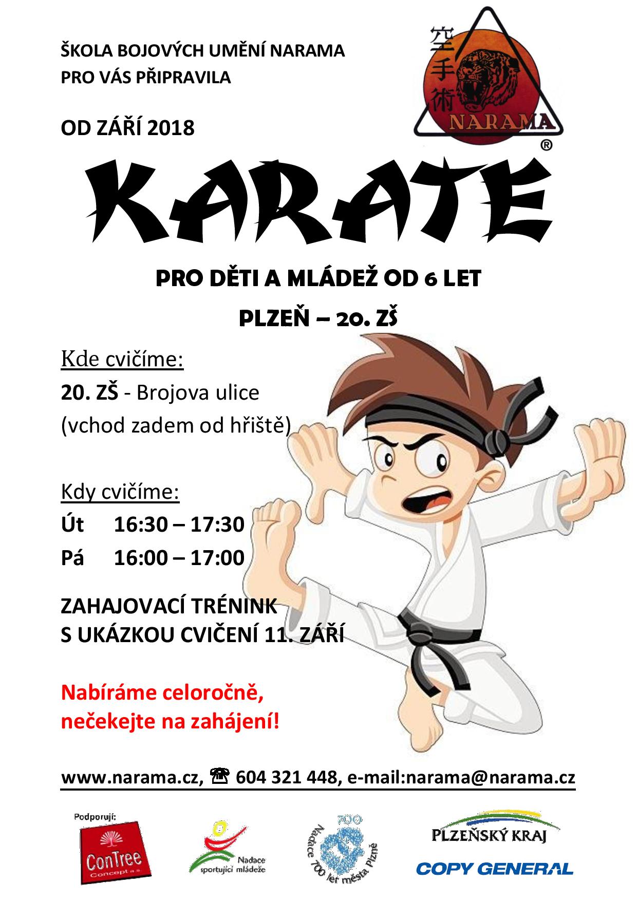 NARAMA - karate pro děti a mládež od 6 let
